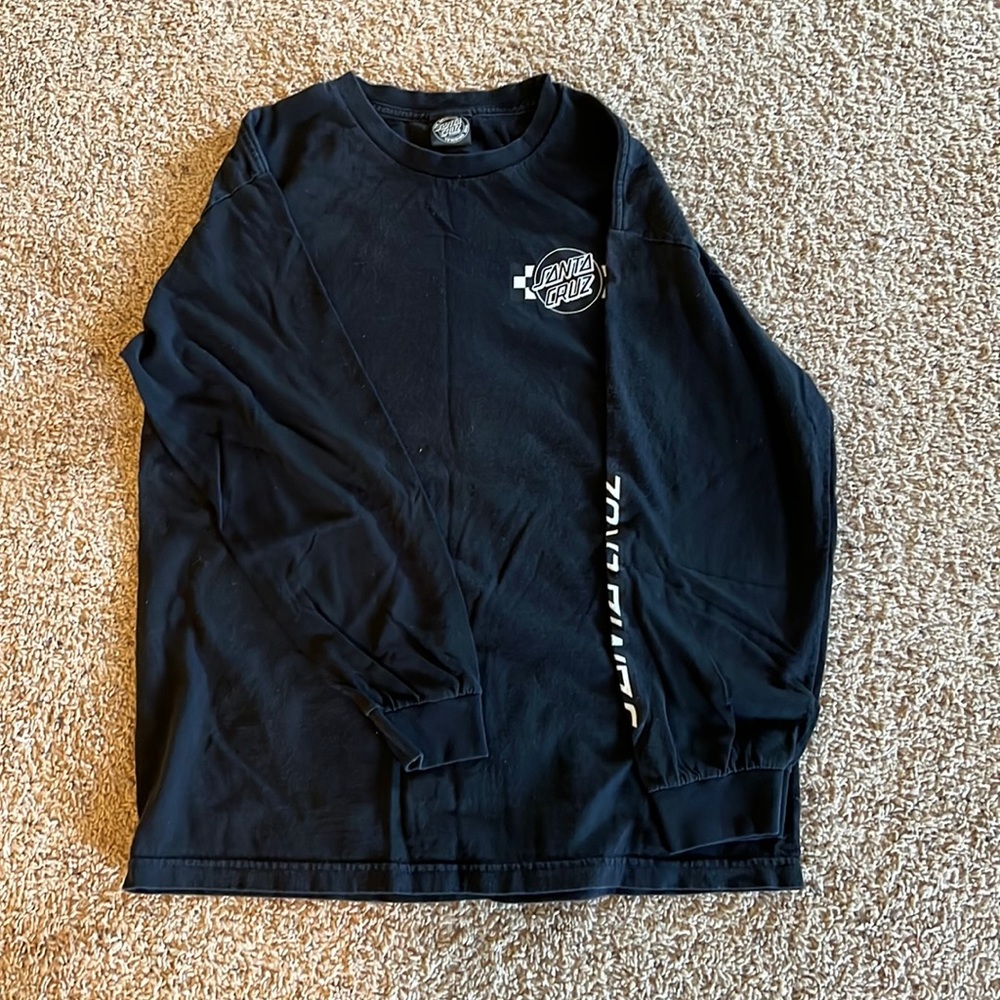 SANTA CRUZ long sleeve t-shirt. Black. Adult medium.